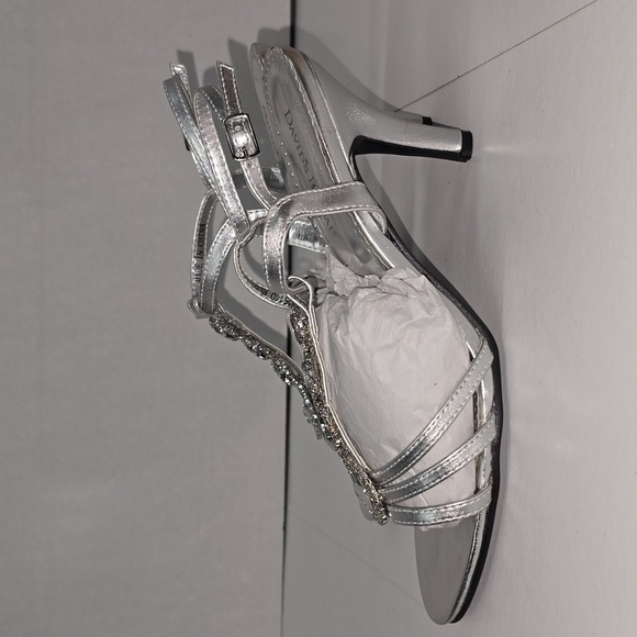 Michaelangelo Meg Silver Rhinestone Detail Special Event Womens Size 9.5 - Picture 6 of 12